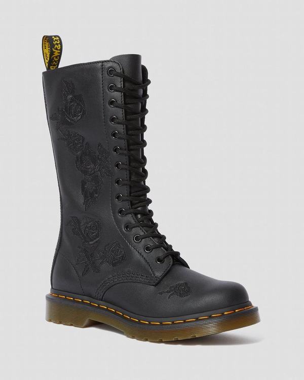 Dr Martens Dámské Vysoké Boty Mono 1914 Vonda Černé, CZ-308279